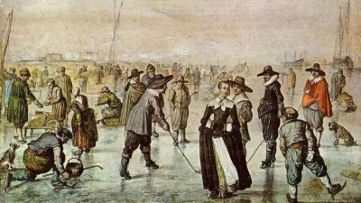 Una festa in Arno sul ghiaccio
